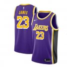 2018-19 New Lebron James #23 Lakers purple jesey throwback Retro