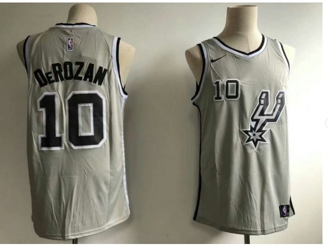DeMar DeRozan 10# San Antonio Spurs Gray jersey city edition