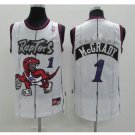 Mens Raptors 1# Tracy McGrady white Basketball Jersey throwback