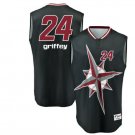 Mens 24# GRIFFEY BASKETBALL jersey BLACK
