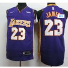 Mens Lakers 23# Lebron James jersey Purple 2018-19