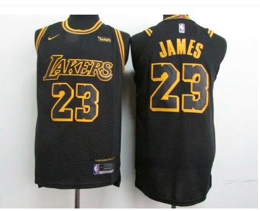 Mens Lakers 23# Lebron James jersey black