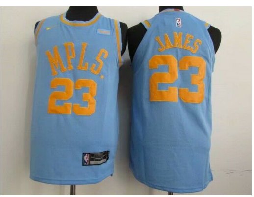 Mens Lebron James #23 Lakers MPLS Original Minneapolis Blue Jersey