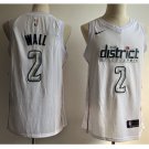 Washington Wizards 2# John Wall Basketball White Jersey