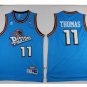 Men's Detroit Pistons 11# Isiah Thomas Blue Basketball Throwback Jersey