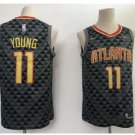 Men's New Atlanta Hawks 11# Trae Young Throwback Basketball Jersey Black