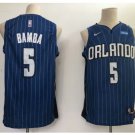Men's Orlando Magic 5# Mohamed Bamba Blue Basketball Jersey Stripe