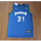 Men's Minnesota Timberwolves #21 Kevin Garnett Blue Basketball Jersey Throwback