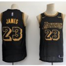 Men's New LeBron James 23# Los Angeles Lakers Black Basketball Jersey 2018-2019