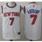 Men's New York Knicks 7# Carmelo Anthony White Basketball Jersey