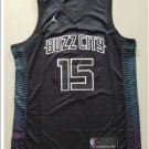 Men's 2018 Charlotte Hornets 15# Kemba Walker Basketball Jersey Black