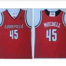 Men's University of Louisville 45# Donovan Mitchell Basketball Throwback Jersey Red NCAA