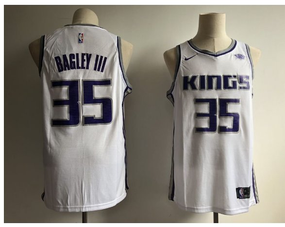 Men's Sacramento Kings 35# Marvin Bagley III White Basketball Jersey