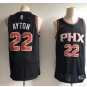 Men's Phoenix Suns 22# Deandre Ayton Black Basketball Stitched Jersey