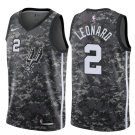 Men's 2018 New San Antonio Spurs 2# Kawhi Leonard Black Basketball Jersey Camouflage