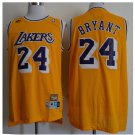Mens Los Angeles Lakers 24# Kobe Bryant Swingman Basketball 3D Jersey Yellow Throwback