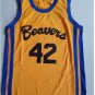 MENS Teen Wolf Scott Howard #42 Beacon Beavers Basketball Jersey Yellow