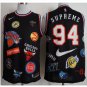 MENS 2018 SUPREME NIKE NBA LOGO #94 blue Basketball Jersey J.R. Smith model