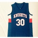 Mens Stephen Curry #30 Charlotte Christian Knights High School Basketball Jersey blue
