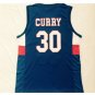 Mens Stephen Curry #30 Charlotte Christian Knights High School Basketball Jersey blue