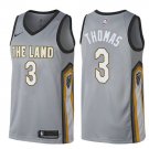MENS 2018 Cleveland Cavaliers 3 Isaiah Thomas Stitiched Basketball Jersey Gray