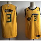 MENS 2018 Mens Utah Jazz City Edition 3# Ricky Rulio Yellow Basketball Jersey