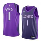 Mens Los Suns 1 Devin Booker Purple Basketball Stitched Jersey
