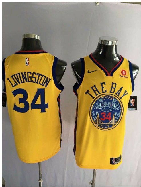 MENS Mens Golden State Warriors 34 Shaun Livingston Basketball Jersey ...