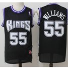 Mens Sacramento Kings #55 Jason Williams stitch basketball jersey Black