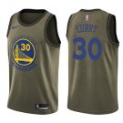 Men's Golden State Warriors #30 Stephen Curry Jersey Army green New