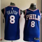 2018 Mens Philadelphia 76ers 8# Jahlil Okafor Basketball Jersey Blue
