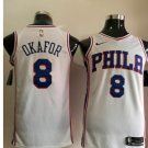 2018 Mens Philadelphia 76ers 8# Jahlil Okafor Basketball Jersey White