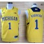 Michigan Wolverines Glenn Robinson III #1 Basketball Yellow Jersey