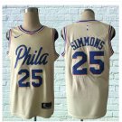 2018 Men's Philadelphia 76ers 25 BEN SIMMONS basketball jersey white