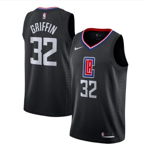Mens LA Clippers 32 Blake Griffin Basketball Stitched Jersey Black