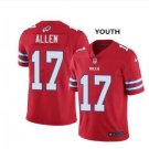 Youth kid Bills #17 josh allen Color rush jersey red