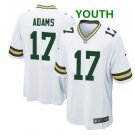 Youth kid Packers #17 Davante Adams jersey WHITE