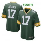 Youth kid Packers #17 Davante Adams jersey green