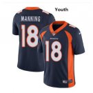 Youth kid Denver Broncos 18 Peyton Manning color rush jersey navy blue