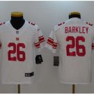 Youth kid New York Giants #26 Saquon Barkley vapor jersey white