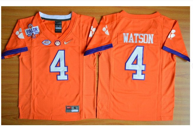 Youth Clemson Tigers 4 Deshaun Watson College Football Jersey orange