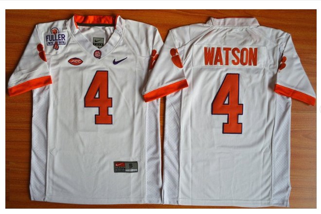Youth Clemson Tigers 4 Deshaun Watson College Football Jersey white