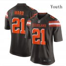 Youth Kid Cleveland Browns 21 Denzel Ward jersey brown