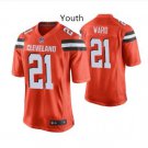 Youth Kid boys Cleveland Browns 21 Denzel Ward jersey orange