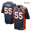 Youth Kid Broncos #55 Bradley Chubb jersey navy blue