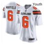 Youth Kid Browns #6 Baker Mayfield jersey white