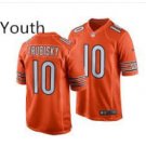 Youth Kid Chicago Bears 10 Mitchell Trubisky jersey orange