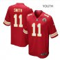 Youth KC Chiefs #11 Alex Smith game jersey red