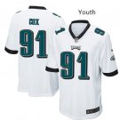Youth Philadelphia Eagles #91 Fletcher Cox jersey white
