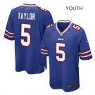 Youth Bills #5 Tyrod Taylor football jersey blue